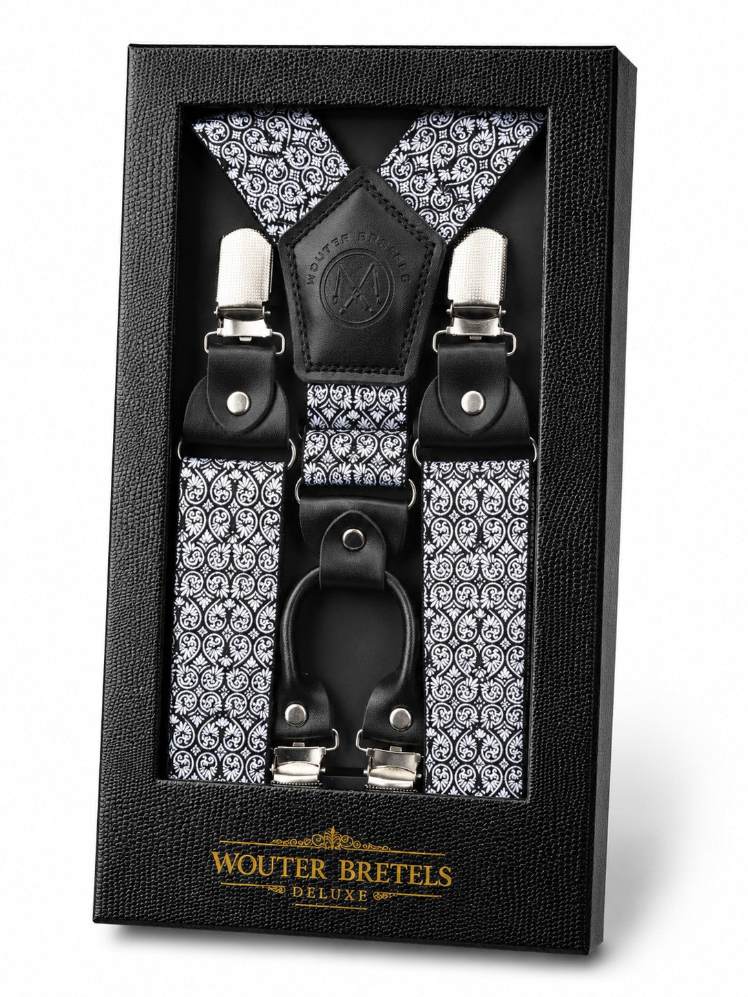 Bretels Deluxe Zwart Wit - Paisley