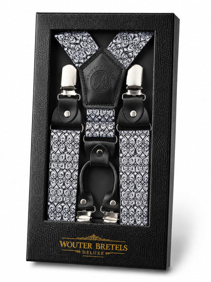 Bretels Deluxe Zwart Wit - Paisley