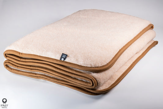 Wollen deken - 160/200 - beige